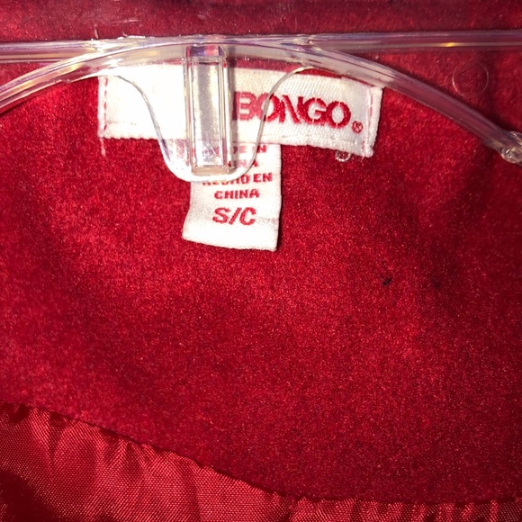 GUC Bongo Red Button Front Coat with Tie pockets S - Picture 4 of 8